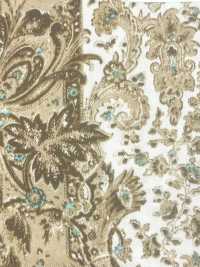 URJ-098 Italienische Fertigung, 100 % Cupro, Cupro-Futter, Paisley-Muster, Braun.[Beschichtung] TKS Unterfoto