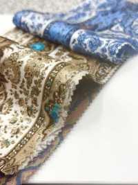 URJ-098 Italienische Fertigung, 100 % Cupro, Cupro-Futter, Paisley-Muster, Braun.[Beschichtung] TKS Unterfoto