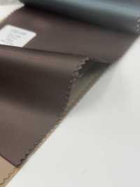 URJ-109 Italienisches Material, 100 % Cupro, Bedrucktes Futter, Ungemustert, Braun.[Beschichtung] TKS Unterfoto