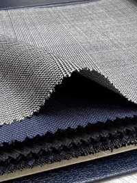 M02053-9 KUNISHIMA1850 Exklusivlinie [Extrafeine Wolle 140er] Schwarz-Weißes Glen-Check-Muster[Textil] Kunishima Co., Ltd. Unterfoto