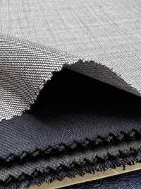 M02054-9 KUNISHIMA1850 Exklusivlinie [Extrafeine Wolle 140er] Schwarz-weißes Haifischleder[Textil] Kunishima Co., Ltd. Unterfoto