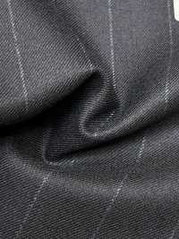 M02060-2 KUNISHIMA1850 Exklusivlinie 【Superfeines Kammgarn】Marineblau Mit Kreidestreifen[Textil] Kunishima Co., Ltd. Unterfoto