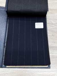 M02061-2 KUNISHIMA1850 Exklusivlinie 【Superfeines Kammgarn】Marineblau Mit Kreidestreifen[Textil] Kunishima Co., Ltd. Unterfoto