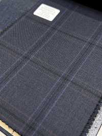 M02063-3 KUNISHIMA1850 Exklusivlinie 【Superfeines Kammgarn】Blaues Karomuster[Textil] Kunishima Co., Ltd. Unterfoto