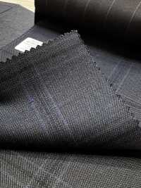 M02063-3 KUNISHIMA1850 Exklusivlinie 【Superfeines Kammgarn】Blaues Karomuster[Textil] Kunishima Co., Ltd. Unterfoto
