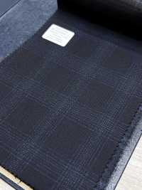 M02064-2 KUNISHIMA1850 Exklusivlinie 【Superfeines Kammgarn】Marineblau Meliertes Karomuster[Textil] Kunishima Co., Ltd. Unterfoto