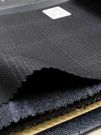 M02064-2 KUNISHIMA1850 Exklusivlinie 【Superfeines Kammgarn】Marineblau Meliertes Karomuster[Textil] Kunishima Co., Ltd. Unterfoto