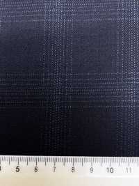 M02064-2 KUNISHIMA1850 Exklusivlinie 【Superfeines Kammgarn】Marineblau Meliertes Karomuster[Textil] Kunishima Co., Ltd. Unterfoto