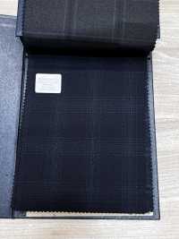 M02064-2 KUNISHIMA1850 Exklusivlinie 【Superfeines Kammgarn】Marineblau Meliertes Karomuster[Textil] Kunishima Co., Ltd. Unterfoto