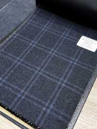 M02065-3 KUNISHIMA1850 Exklusivlinie 【Superfeines Kammgarn】Blau Meliertes Karomuster[Textil] Kunishima Co., Ltd. Unterfoto