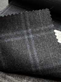 M02065-3 KUNISHIMA1850 Exklusivlinie 【Superfeines Kammgarn】Blau Meliertes Karomuster[Textil] Kunishima Co., Ltd. Unterfoto