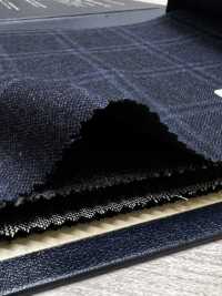 M02065-3 KUNISHIMA1850 Exklusivlinie 【Superfeines Kammgarn】Blau Meliertes Karomuster[Textil] Kunishima Co., Ltd. Unterfoto