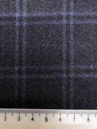M02065-3 KUNISHIMA1850 Exklusivlinie 【Superfeines Kammgarn】Blau Meliertes Karomuster[Textil] Kunishima Co., Ltd. Unterfoto