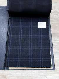 M02065-3 KUNISHIMA1850 Exklusivlinie 【Superfeines Kammgarn】Blau Meliertes Karomuster[Textil] Kunishima Co., Ltd. Unterfoto