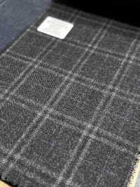 M02065-4 KUNISHIMA1850 Exklusivlinie 【Superfeines Kammgarn】Grau Meliert Kariert[Textil] Kunishima Co., Ltd. Unterfoto