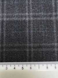 M02065-4 KUNISHIMA1850 Exklusivlinie 【Superfeines Kammgarn】Grau Meliert Kariert[Textil] Kunishima Co., Ltd. Unterfoto
