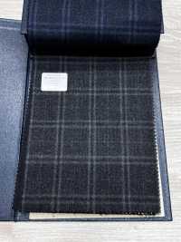 M02065-4 KUNISHIMA1850 Exklusivlinie 【Superfeines Kammgarn】Grau Meliert Kariert[Textil] Kunishima Co., Ltd. Unterfoto