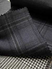 M02045-3 Exklusive Linie KUNISHIMA1850 【SOMO CASHMERE 100%】 Marineblaues 3D-Karomuster[Textil] Kunishima Co., Ltd. Unterfoto