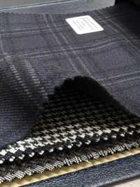 M02045-3 Exklusive Linie KUNISHIMA1850 【SOMO CASHMERE 100%】 Marineblaues 3D-Karomuster[Textil] Kunishima Co., Ltd. Unterfoto