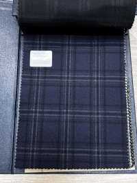M02045-3 Exklusive Linie KUNISHIMA1850 【SOMO CASHMERE 100%】 Marineblaues 3D-Karomuster[Textil] Kunishima Co., Ltd. Unterfoto