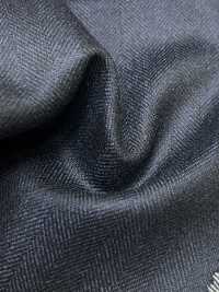 M02047-2 Exklusive Linie KUNISHIMA1850 【SOMO CASHMERE 100%】 Marineblaues Fischgrätenmuster[Textil] Kunishima Co., Ltd. Unterfoto