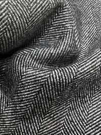 M02047-5 Exklusive Linie KUNISHIMA1850 【SOMO CASHMERE 100%】Graues Fischgrätenmuster[Textil] Kunishima Co., Ltd. Unterfoto