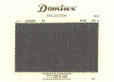 21522D-14 3-fach hochgedrehtes Garn 100% Wolle DOMINX Braun