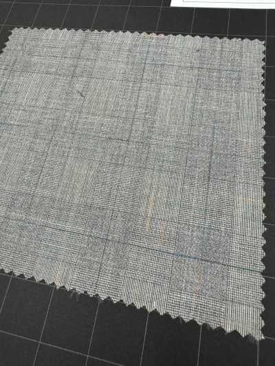 1AGA36-13 [Artikel mit begrenztem Bestand] Nikke Textile Stoff Super 100's Ikat Tropical Glencheck