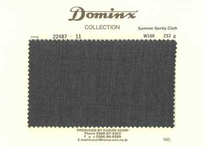 22487-11 Sommerweicher Stoff 100% Wolle DOMINX (Dominks) Dunkelgrau