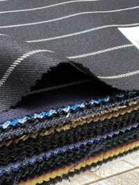 PR6521-DN Standard Japanisch Premium Super 120's Stretch-Streifen Dunkelmarineblau[Textil] Weitere Fotos