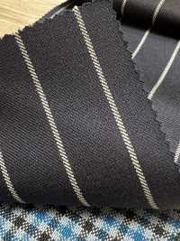 PR6521-NV Hochwertiger Japanischer Standard-Stretchstreifenstoff Aus Super120's-Wolle In Marineblau[Textil] Weitere Fotos