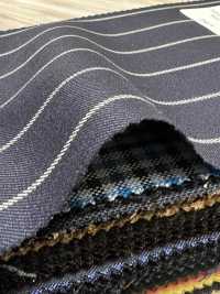 PR6521-NV Hochwertiger Japanischer Standard-Stretchstreifenstoff Aus Super120's-Wolle In Marineblau[Textil] Weitere Fotos