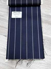 PR6521-NV Hochwertiger Japanischer Standard-Stretchstreifenstoff Aus Super120's-Wolle In Marineblau[Textil] Weitere Fotos