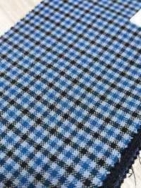 MH6511-BL Standard-Japanischer Woll-Mohair-Kammgarn (Tonic-Stil), Karomuster, Blau[Textil] Weitere Fotos