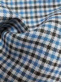 MH6511-BL Standard-Japanischer Woll-Mohair-Kammgarn (Tonic-Stil), Karomuster, Blau[Textil] Weitere Fotos