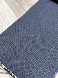 MH2431-NV Standard-Japanisches Woll-Mohair-Kammgarn (Tonic-Stil), Karomuster, Marineblau[Textil] Weitere Fotos