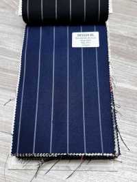 SK5524-BL Standardmäßiger Japanischer Woll-Seiden-Stretchstreifen In Marineblau[Textil] Weitere Fotos