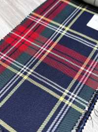 SK5536-NV Standardmäßiger Japanischer Elastischer Seiden-Woll-Karostoff In Marineblau[Textil] Weitere Fotos