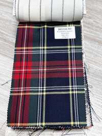 SK5536-NV Standardmäßiger Japanischer Elastischer Seiden-Woll-Karostoff In Marineblau[Textil] Weitere Fotos