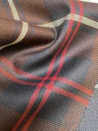 SK5536-BR Standardmäßiger Japanischer Woll-Seiden-Stretch-Karo In Braun[Textil] Weitere Fotos