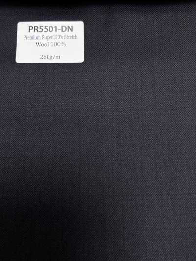 PR5501-DN Standard Hergestellt in Japan Premium Super120's Stretch Uni Dunkelmarineblau