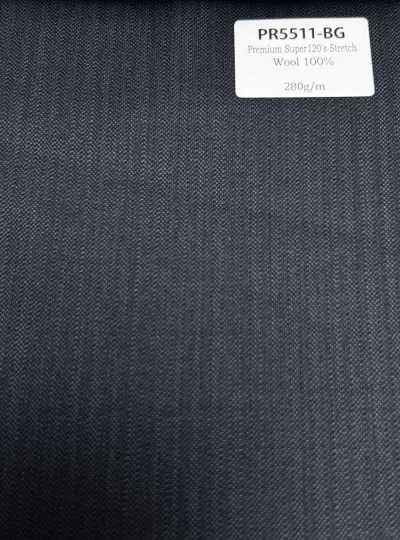 PR5511-BG Standard, in Japan hergestellter Premium Super120's Stretch uni blaugrau