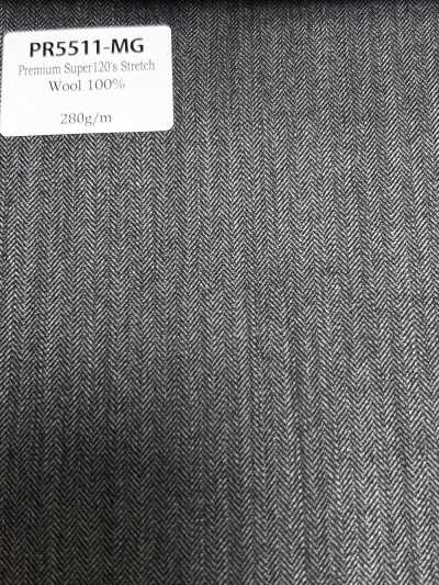 PR5511-MG Standard Hergestellt in Japan Premium Super120s Stretch einfarbiges Mittelgrau