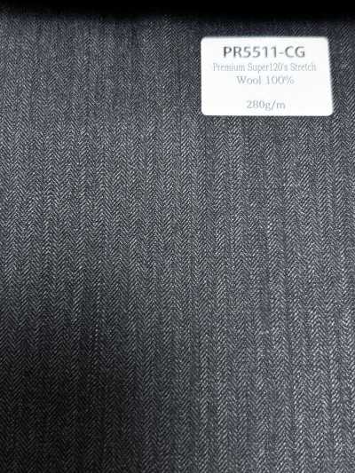 PR5511-CG Standard Hergestellt in Japan Premium Super120's Stretch Uni Anthrazitgrau