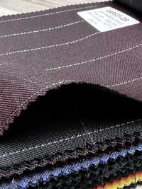 LA5521-DR Klassischer japanischer Seiden-Lamé-Wollstretch-Streifen Dunkelrot[Textil] HOSOI SYOJI Weitere Fotos