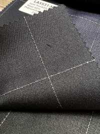 LA5531-NV Klassisches Made in Japan Seiden-Lamé-Woll-Stretch-Karo Marineblau[Textil] HOSOI SYOJI Weitere Fotos