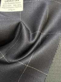 LA5531-NV Klassisches Made in Japan Seiden-Lamé-Woll-Stretch-Karo Marineblau[Textil] HOSOI SYOJI Weitere Fotos