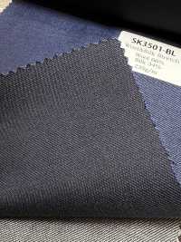SK3501-BL Standard japanischer Seidenwoll-Stretch Blau[Textil] HOSOI SYOJI Weitere Fotos