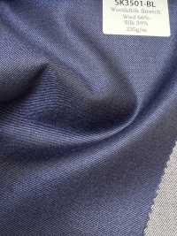 SK3501-BL Standard japanischer Seidenwoll-Stretch Blau[Textil] HOSOI SYOJI Weitere Fotos