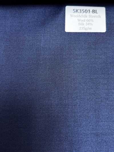 SK3501-BL Standard japanischer Seidenwoll-Stretch Blau